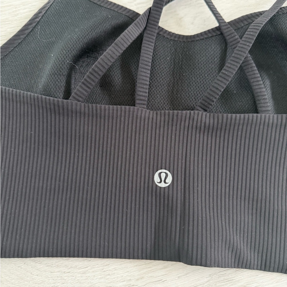 SOLD Lululemon Like A Cloud Long Line Ribbed Sports Bra Black - Picture 5 of 5